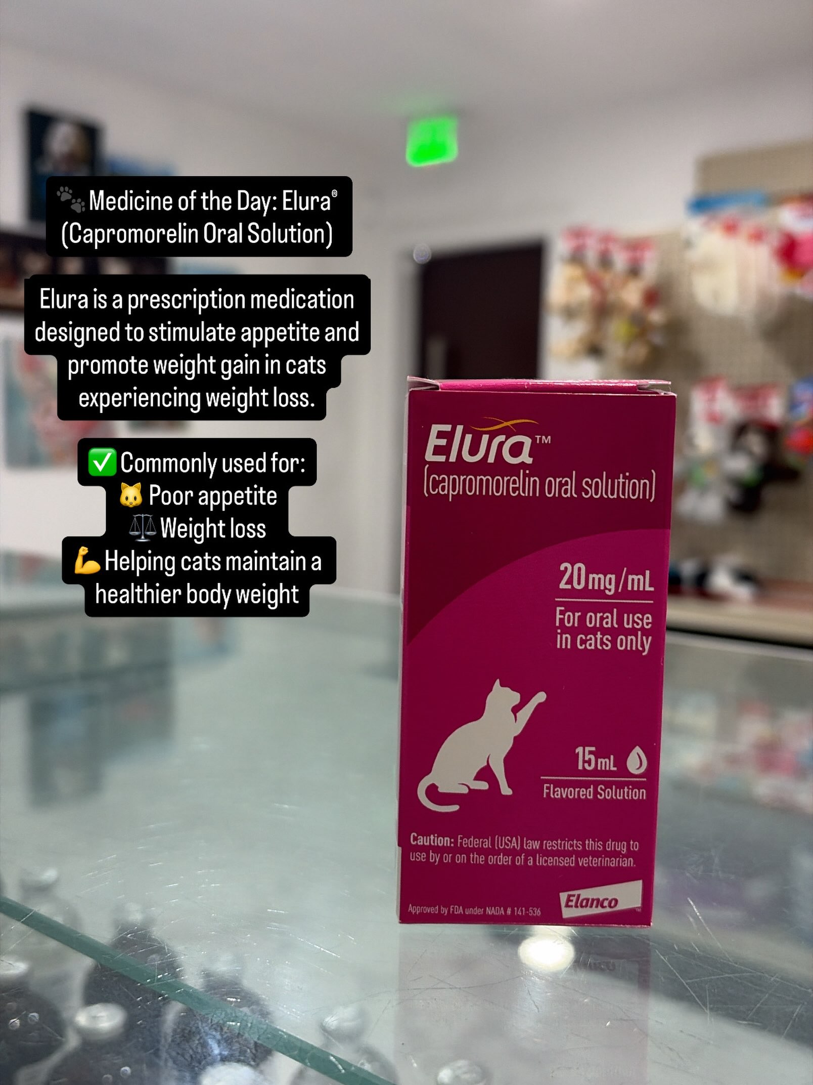 Sunshine Pharmacy’s Instagram photo of Elura prescription product packaging